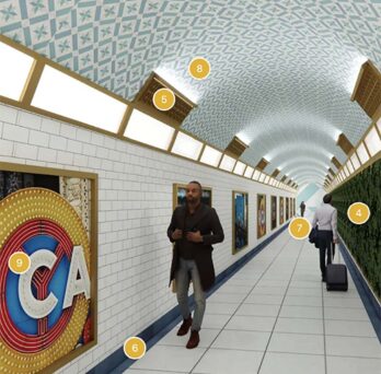 Image from the survey of the CTA red line tunnel with potential artwork
                  
